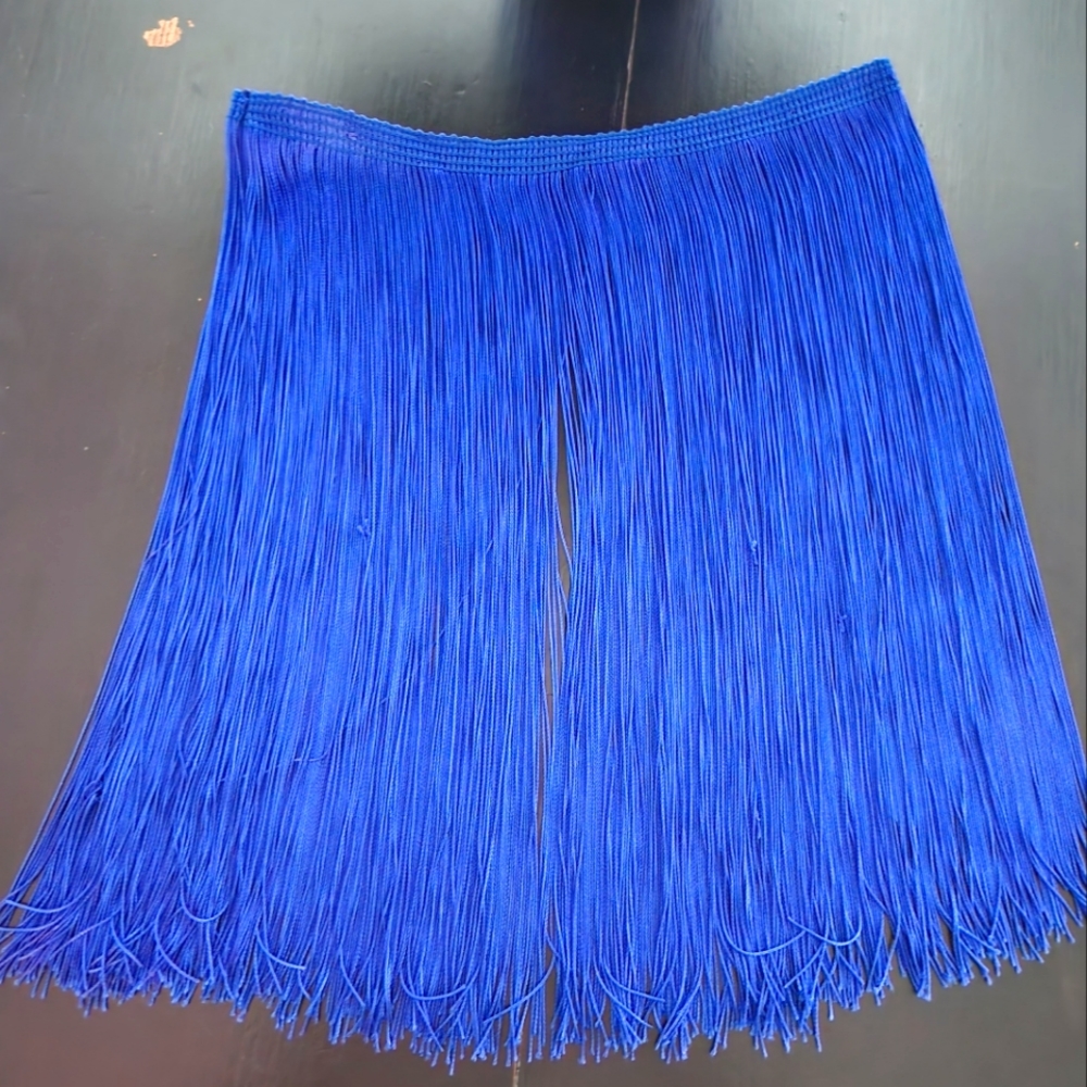 Blue Fringe Skirt